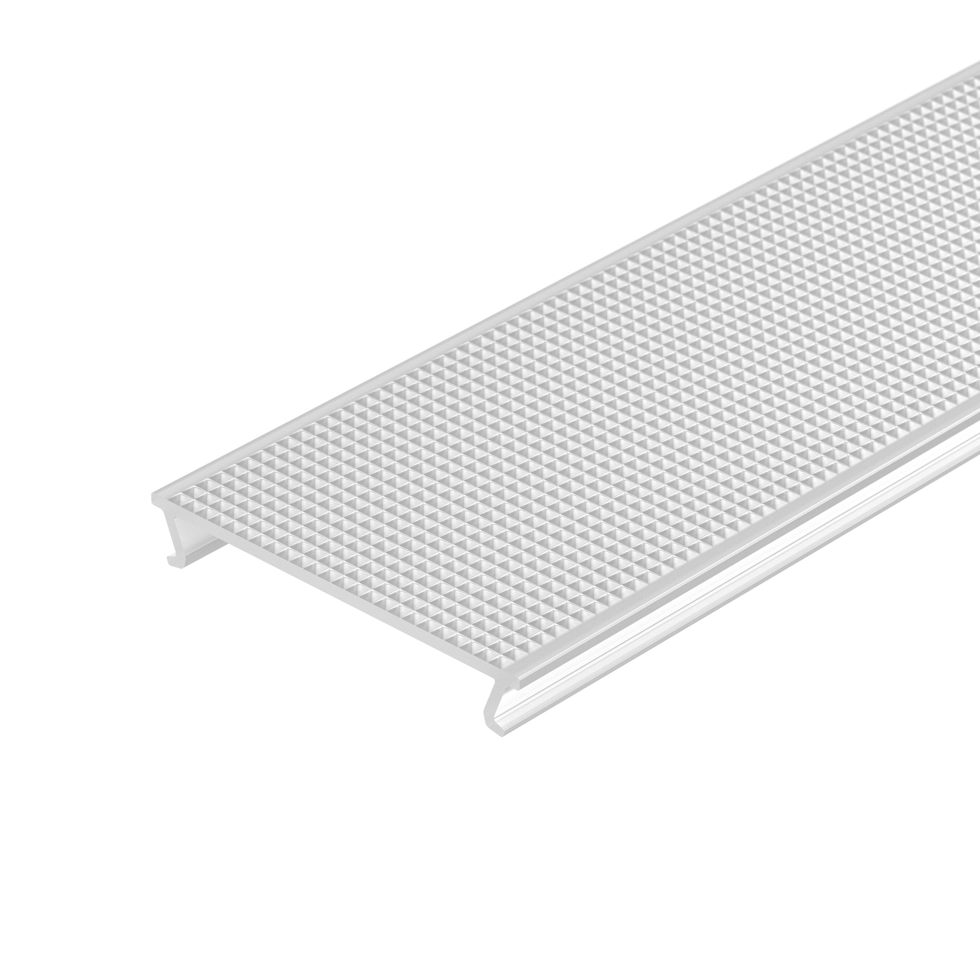 Экран LINIA53-2000 (LED) 017323 - Микропризматический экран для светодиодов к профилям TOP-LINIA53, SHELF-MULTI. Размер 2000х50х7 мм. Микропризмы на лицевой стороне.
