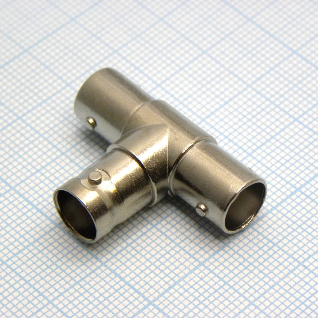 BNC гнездо - 2*BNC гнездо (T-connector) - ВЧ переходник