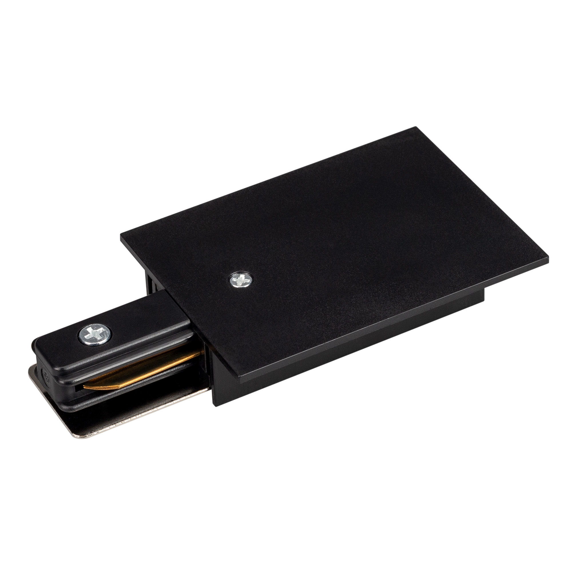 Коннектор питания LGD-2TR-CON-POWER-F-BK (C) 038675 - Концевой коннектор для подключения питания черного цвета. 110х60х20мм. При использовании с треками и аксессуарами другой серии возможно отличие по цвету.