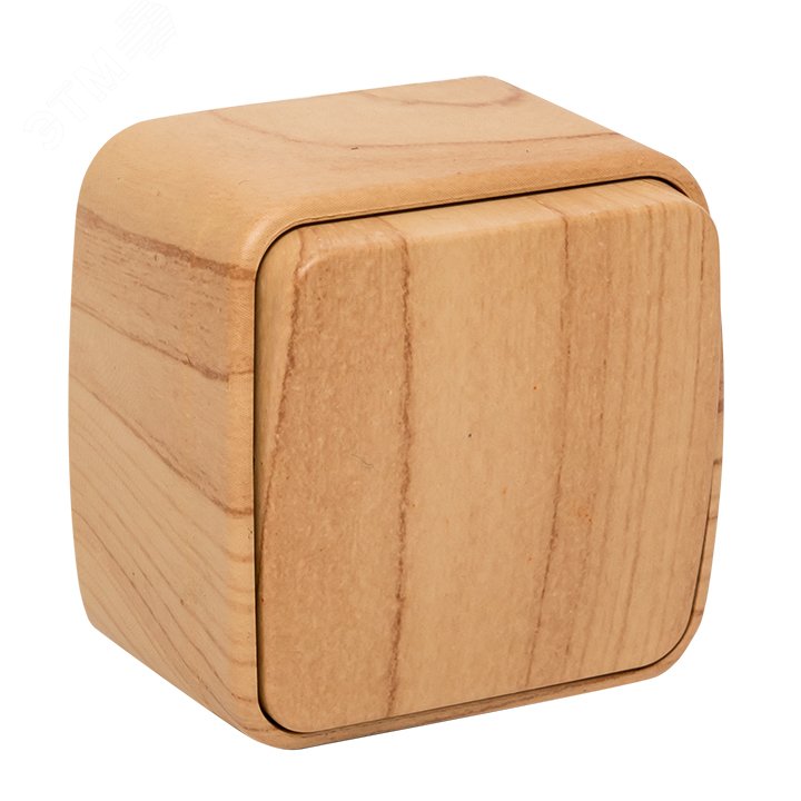 Выключатель 1-клавишный ОП Минск 10А светлое дерево EGV10-021-30