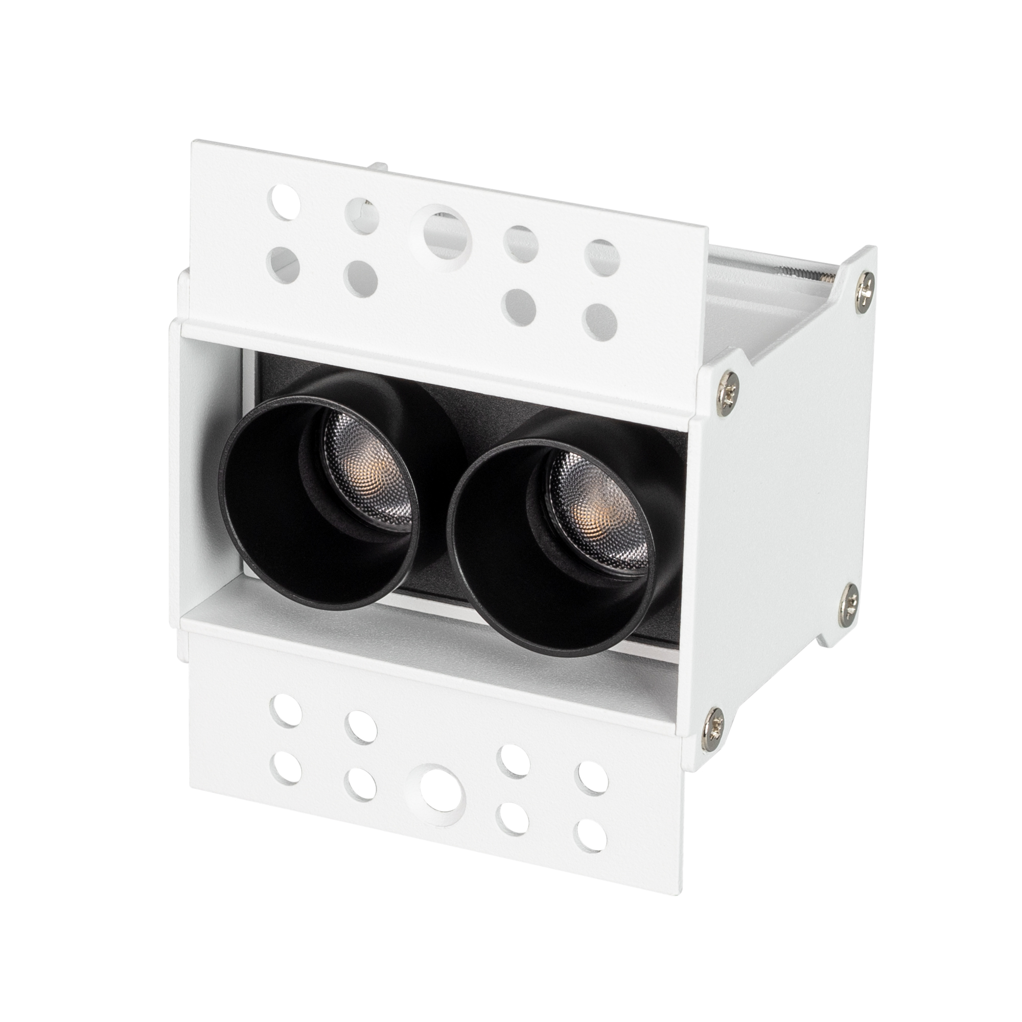 Светильник MS-ORIENT-BUILT-TRIMLESS-TC-S38x67-5W Warm3000 (WH-BK, 30 deg, 230V) 031923 - Встраиваемый безрамочный светильник под шпаклевку. Мощность 5 Вт, св. поток 375 лм, 75 лм/Вт, теплый 3000 K, CRI>98, угол 30°, напряжение питания 230 В. Белый прямоуг