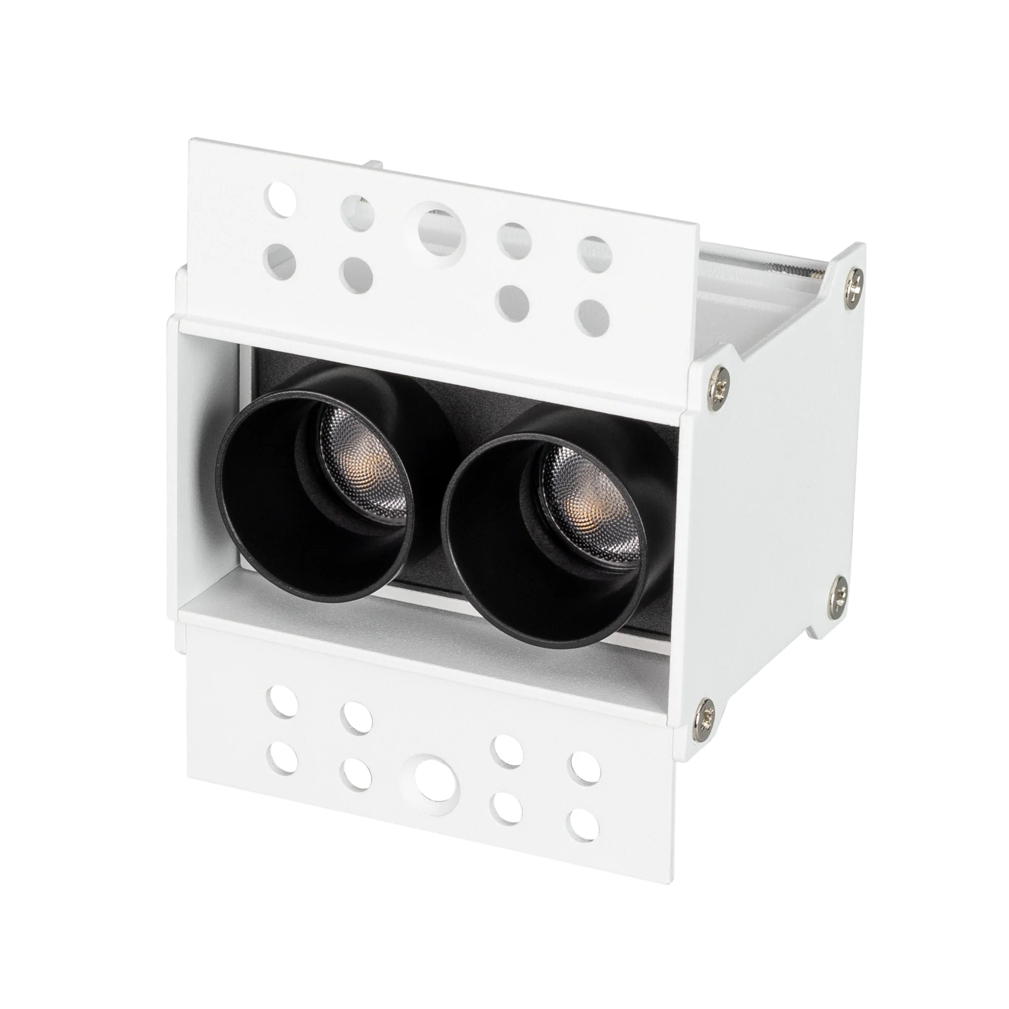 Светильник MS-ORIENT-BUILT-TRIMLESS-TC-S38x67-5W Day4000 (WH-BK, 30 deg, 230V) 032228 - Встраиваемый безрамочный светильник под шпаклевку. Мощность 5 Вт, св. поток 375 лм, 75 лм/Вт, дневной 4000 K, CRI>98, угол 30°, напряжение питания 230 В. Белый прямоуг