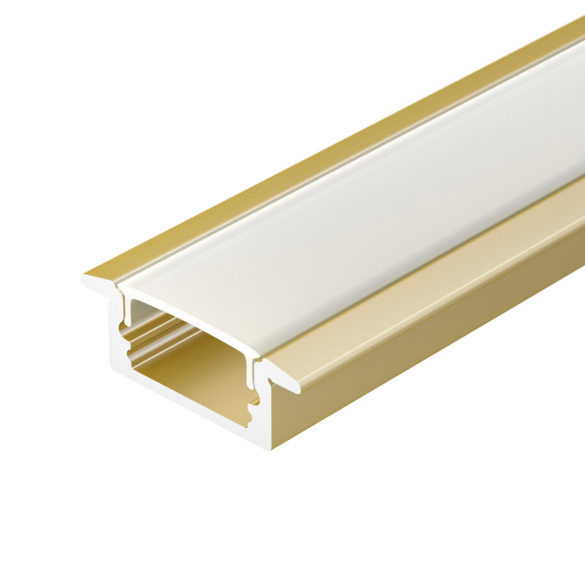 Профиль LINE-2308-F-2000 ANOD GOLD 039989 - Алюминиевый анодированный встраиваемый профиль для светодиодных лент и линеек. Цвет - золотой. Габаритные размеры (LхWхH): 2000x23x8 мм. Паз для установки 17 мм. Ширина площадки для ленты 12 мм. Экраны, заглушки