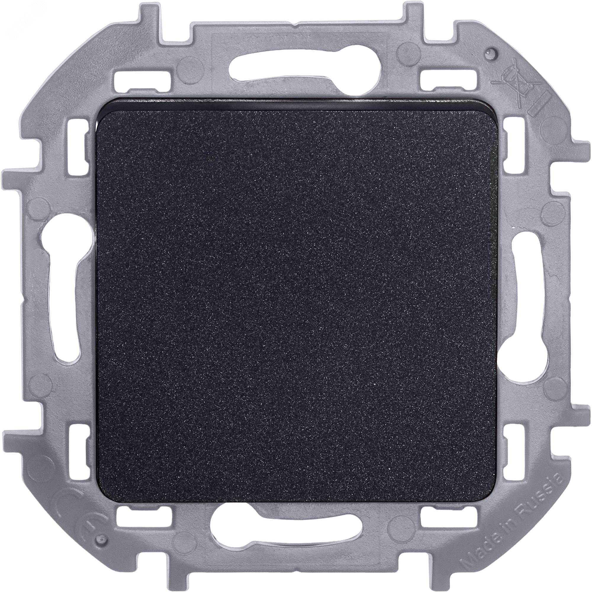 Выключатель кнопочный Inspiria 6А 250В без фиксации НО/НЗ механизм антрацит Leg 673693