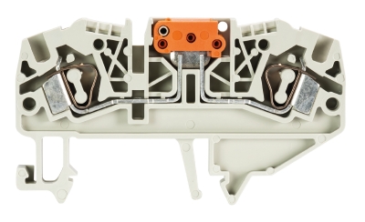 Клемма разъед. WKF 4 TKM/35 - Клемма с ножевым размыкателем, тип фиксации провода: пружинный, номинальное сечение: 4 мм кв., 20A, 800V, ширина: 6 мм, цвет: серый, тип монтажа: DIN 35