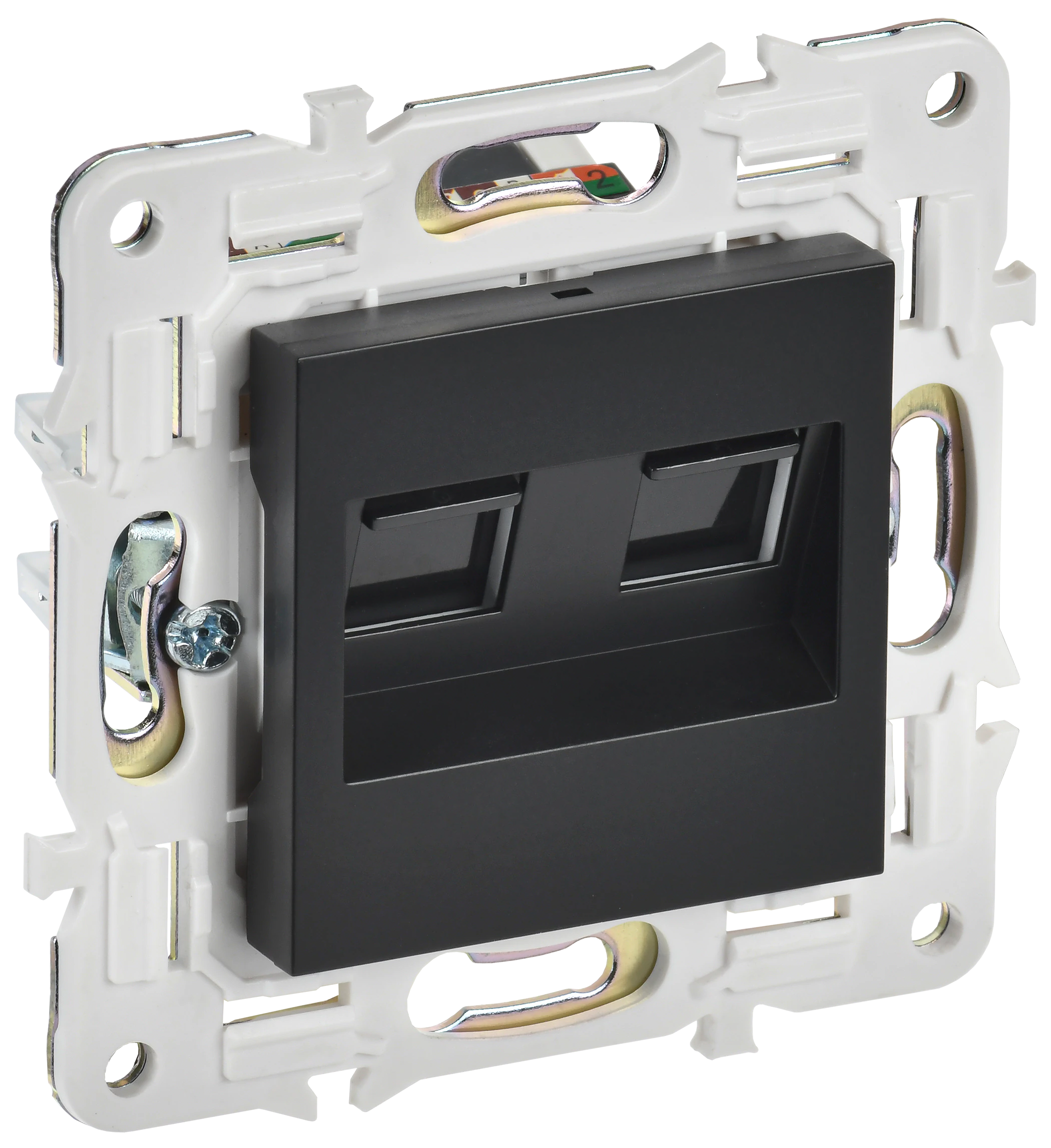 SKANDY Розетка компьютерная двойная RJ45 кат.5E SK-K03Bl черный IEK