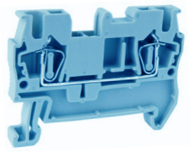 Проходная клемма UJ5-2.5(BU) - Проходная клемма, тип фиксации провода: пружинный, номинальное сечение: 2,5 мм кв., 31A, 800V, ширина: 5,2 мм, цвет: синий, тип монтажа: DIN 35