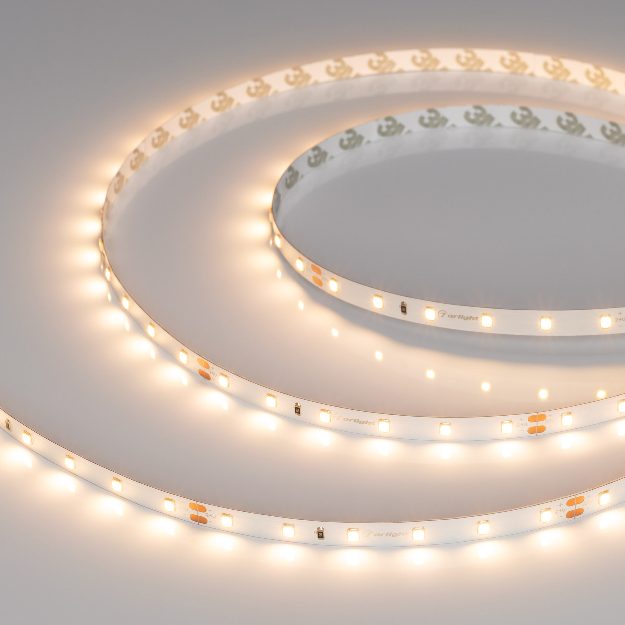 Лента UL-A60-8mm 24V Warm2700 (7.2 W/m, IP20, 5m) 044056 - Светодиодная лента UL-A60, открытая. Светодиоды 2835, 60 шт/м (300 шт на 5 м), белая плата, ширина 8 мм, скотч 3M. Цвет ТЁПЛЫЙ 2700 K, цветопередача CRI>90, угол 120°. Питание 24V, мощность 7.2 Вт