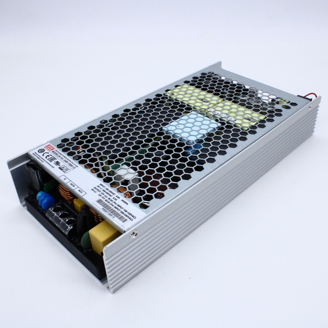 UHP-1000-12 - AC-DC, 960Вт, вход 90…264В AC, 47…63Гц, выход 12В/80A, ККМ, рег. вых 12…14.4В, изоляция 3750В AC, в кожухе 240х115х41мм, -30…+70°С