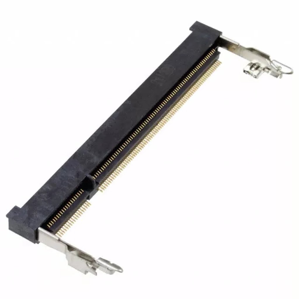 1473005-4 - Разъем DDR2, DIMM, Шаг: 0.6 мм; Контакты: 200; Монтаж: поверхностный; Расположение: угловое