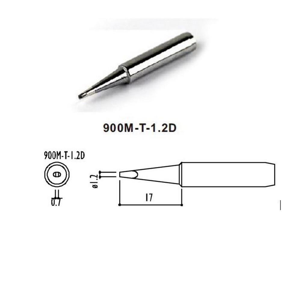 900M-T-1.2D - жало 900 серии для паяльной станции YIHUA, клин 1.2мм