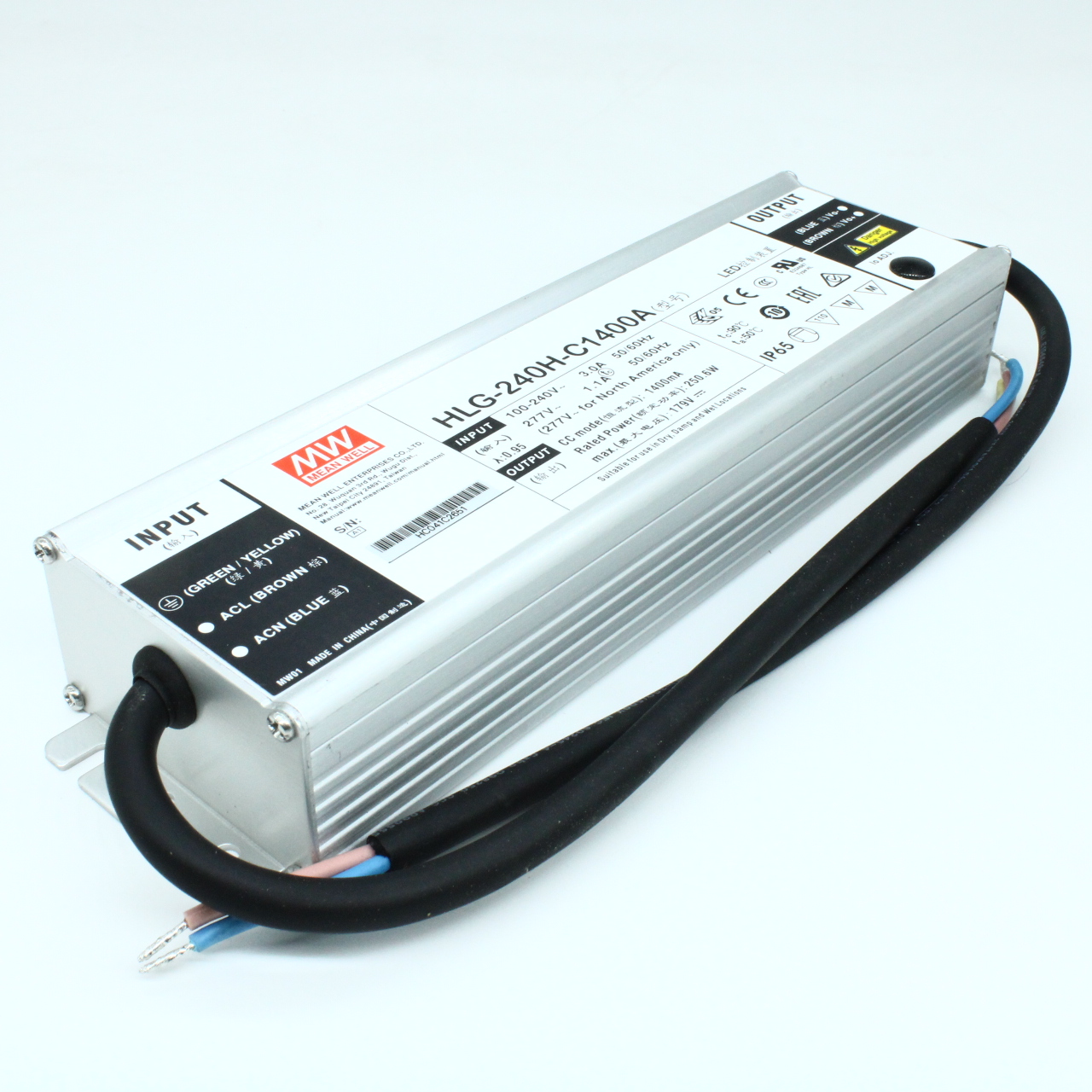 HLG-240H-C1400A - AC/DC драйвер электропитания светодиодов, 240 Вт