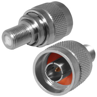 NM-FF (CU) ADAPTOR - Высокочастотный разъем, переходник N штекер - F гнездо