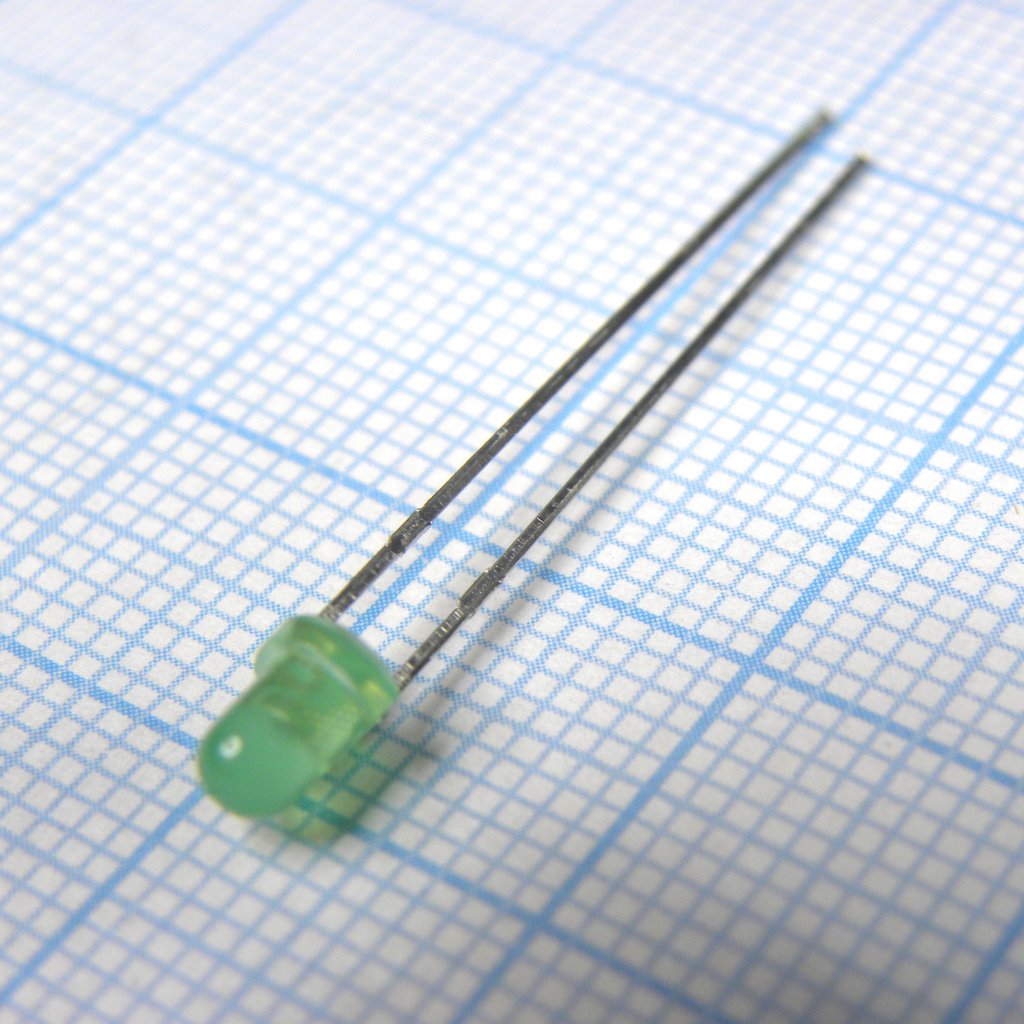 L-34GD - Светодиод 3мм/зеленый/568нм/5-20мкд/60°