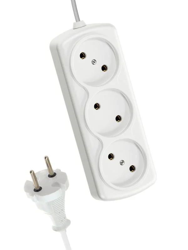 Удлинитель 3х3м 6А IP20 ШВВП 2х0.75 YKsm3m-3g(6A)E