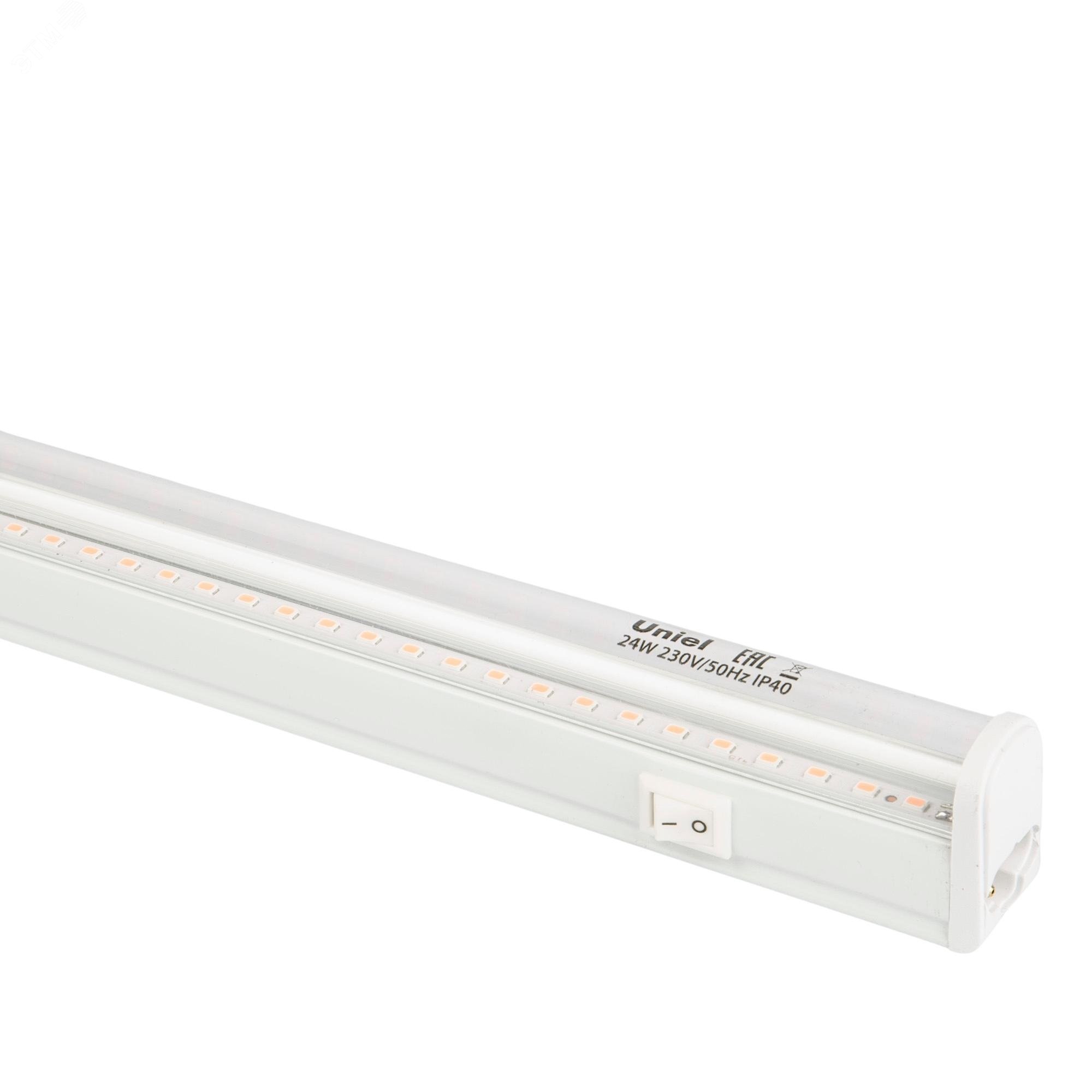 Светильник ULI-P13-24W/SPLE IP40 WHITE для растений светодиодный линейный 872мм выкл на корпусе Алюминий Спектр для фотосинтеза TM UL-00008920