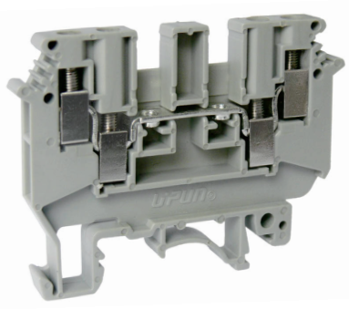 Проходная клемма UKJ-4/2X2E - Проходная клемма, 4 точки подключения в клемме, серия E, тип фиксации провода: винтовой, номинальное сечение: 4 мм кв., 32A, 660V, ширина: 6,2 мм, цвет: серый, стандарт GB/T14048.1, тип монтажа: DIN 35