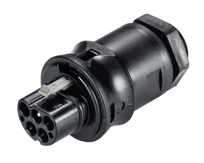 Разъем RST20I4S S1 M00V SW 96.042.6053.1 - Вилочный разъем в панель, М20, IP68(69k), 4 полюса, винтовая фиксация провода, номинальные характеристики: 250/400V, 20A, цвет: черный, серия RST Classic