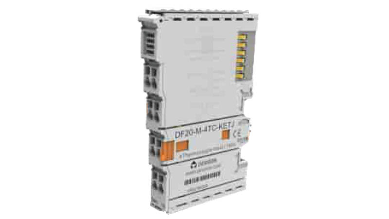 Модуль изм. теромар (TC) DF20-M-4TC-KETJ - Модуль измерения термопара (TC), тип датчика термопара тип K/E/T/J, разрешение 16 бит, тип монтажа: DIN35