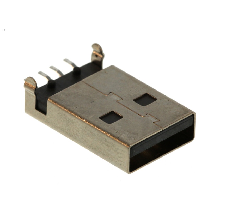 480371000 - Пазъем USB PL 4 контакта угловой SMD 4 терминала 1 порт лоток