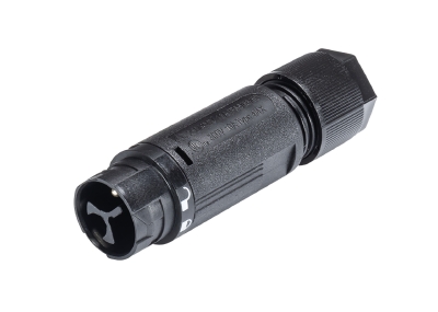 Разъем RST16I3/2S S1 ZT4 SW - Вилочный разъем на кабель диам. 5-9,5 мм, IP68(69k), 2 полюса, цвет: черный, номинальные характеристики: 250V 16A, серия gesis RST MINI