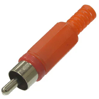 7-0206 / RP-405 RED - Штекер RCA на кабель, пластик красный