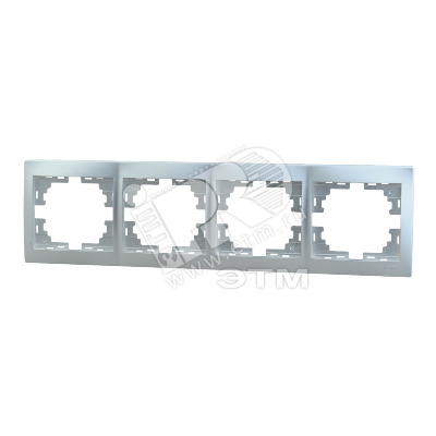 Рамка 4-м Mira горизонт. сер. метал. 701-1000-149