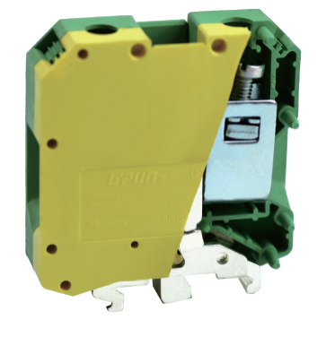 Заземляющая клемма UKJ-95JD - Заземляющая клемма, тип фиксации провода: винтовой, номинальное сечение: 95 мм кв., ширина: мм, цвет: желто-зеленый, тип монтажа: DIN 35
