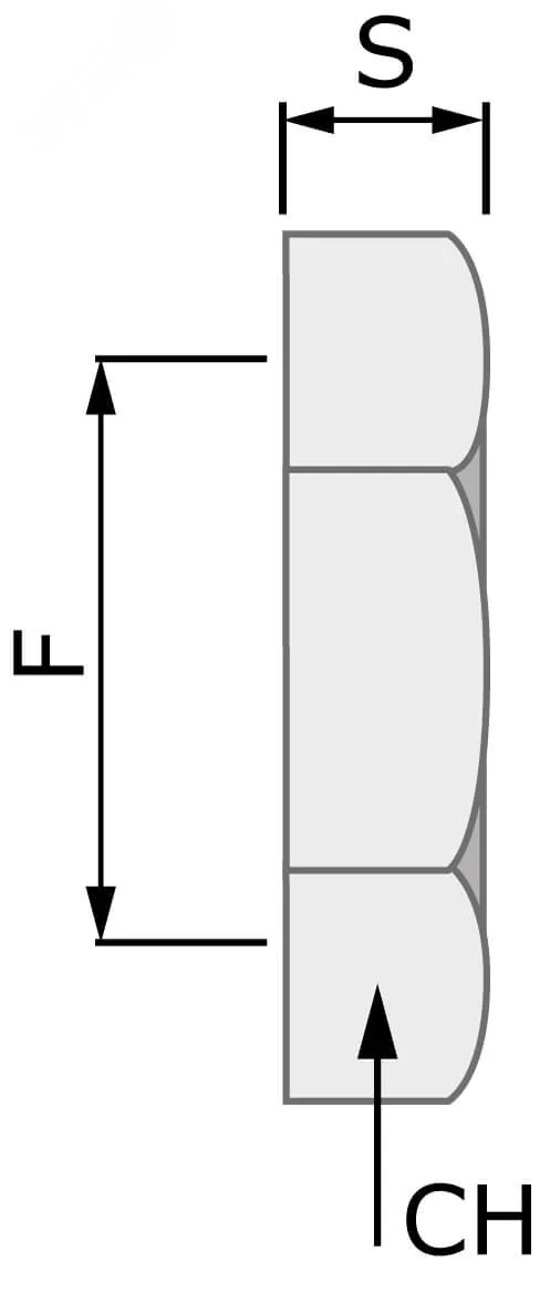 Гайка заземляющая M63x1,5 никелированная латунь 6006EMC-63