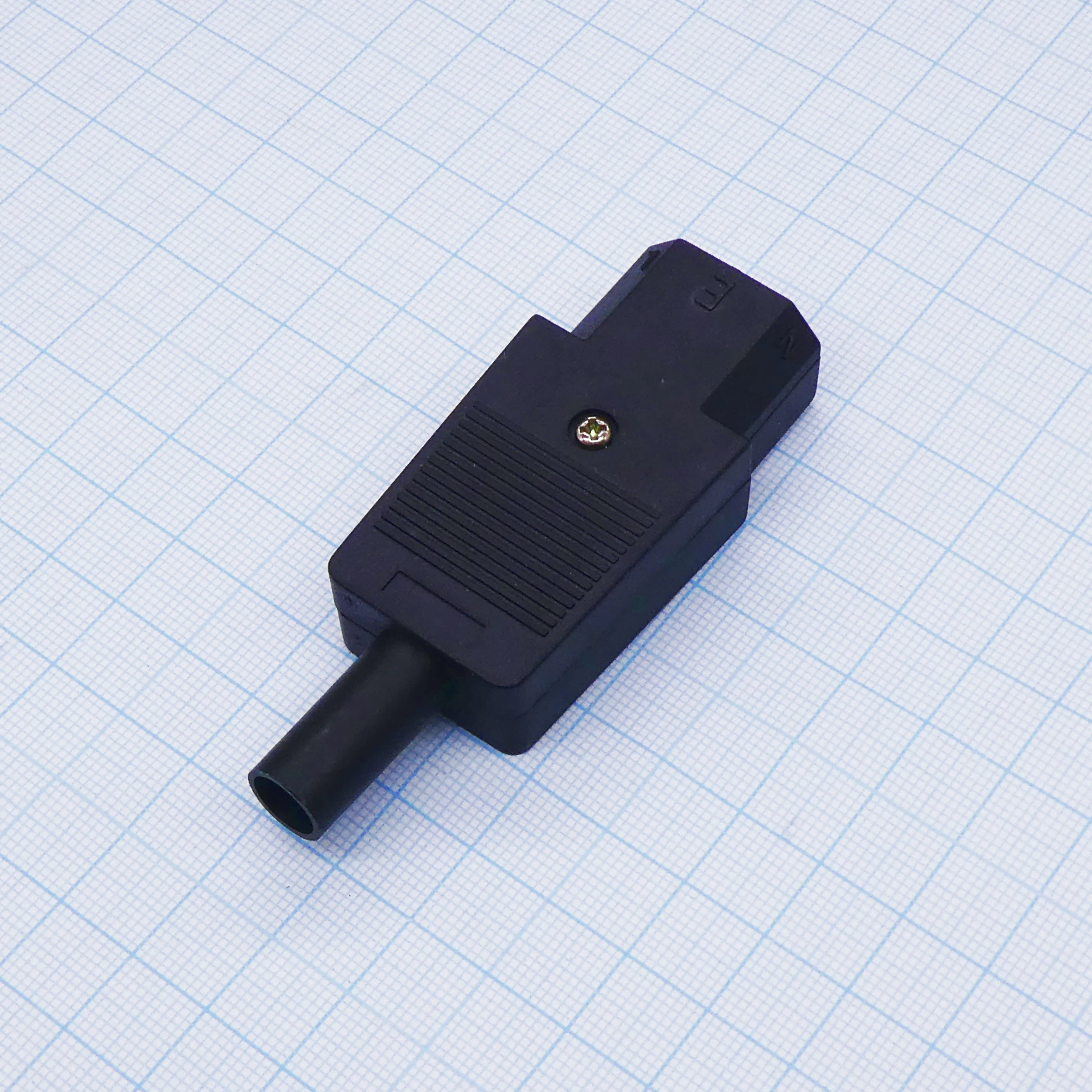 AS-412-EN - Евророзетка сетевая на кабель (IEC 60320 C13), 250В, 10А