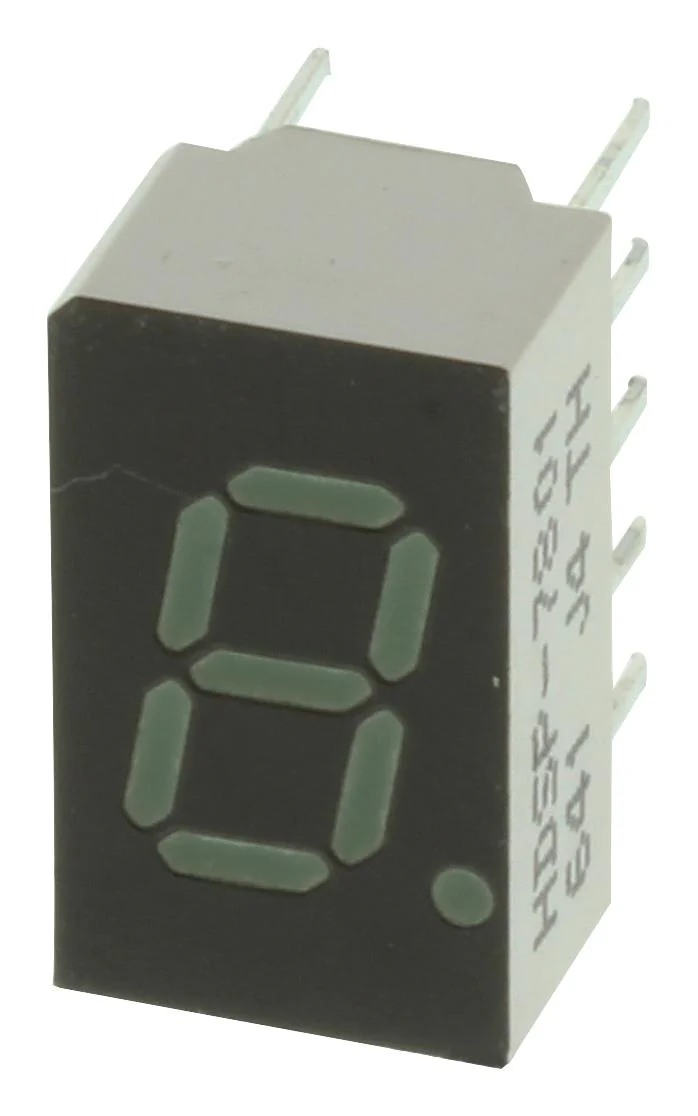 HDSP-F103 - Индикатор светодиодный 7-сегментный красный, 10мм, 3.9мКд