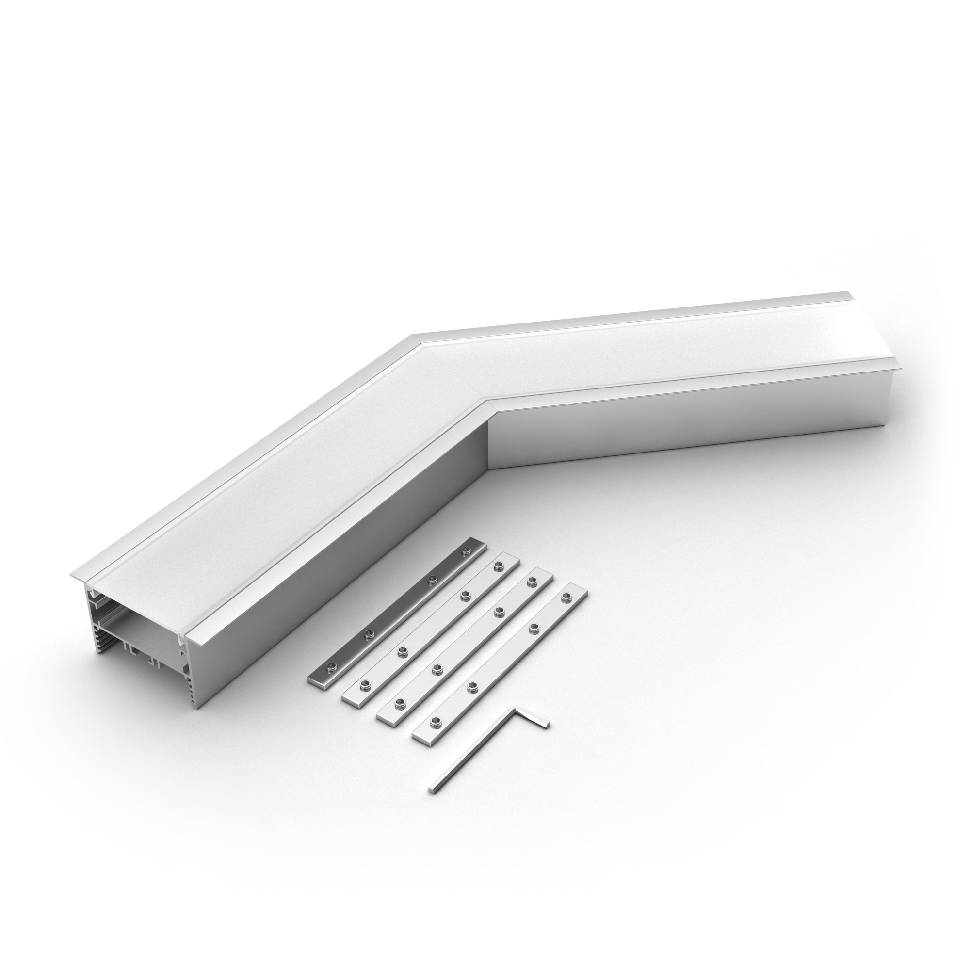 Угол SL-LINIA65-F-135 030123 - Угол в сборе, для профиля SL-LINIA65-F. 135°. В комплекте угол с экраном, соединители, винты, шестигранный ключ.