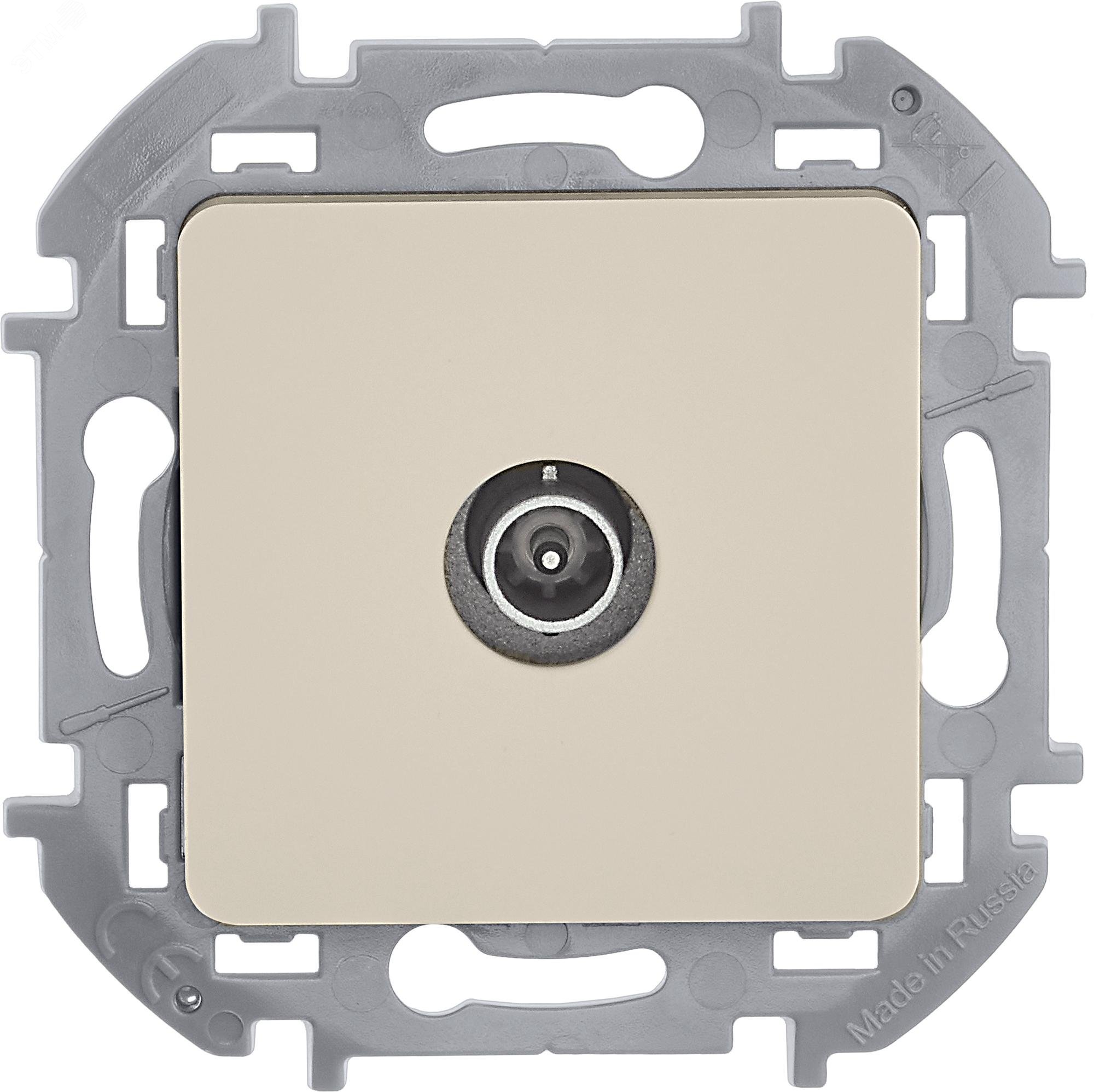 Розетка телевизионная проходная TV Inspiria 14дБ 5-862мГц механизм сл. кость Leg 673861