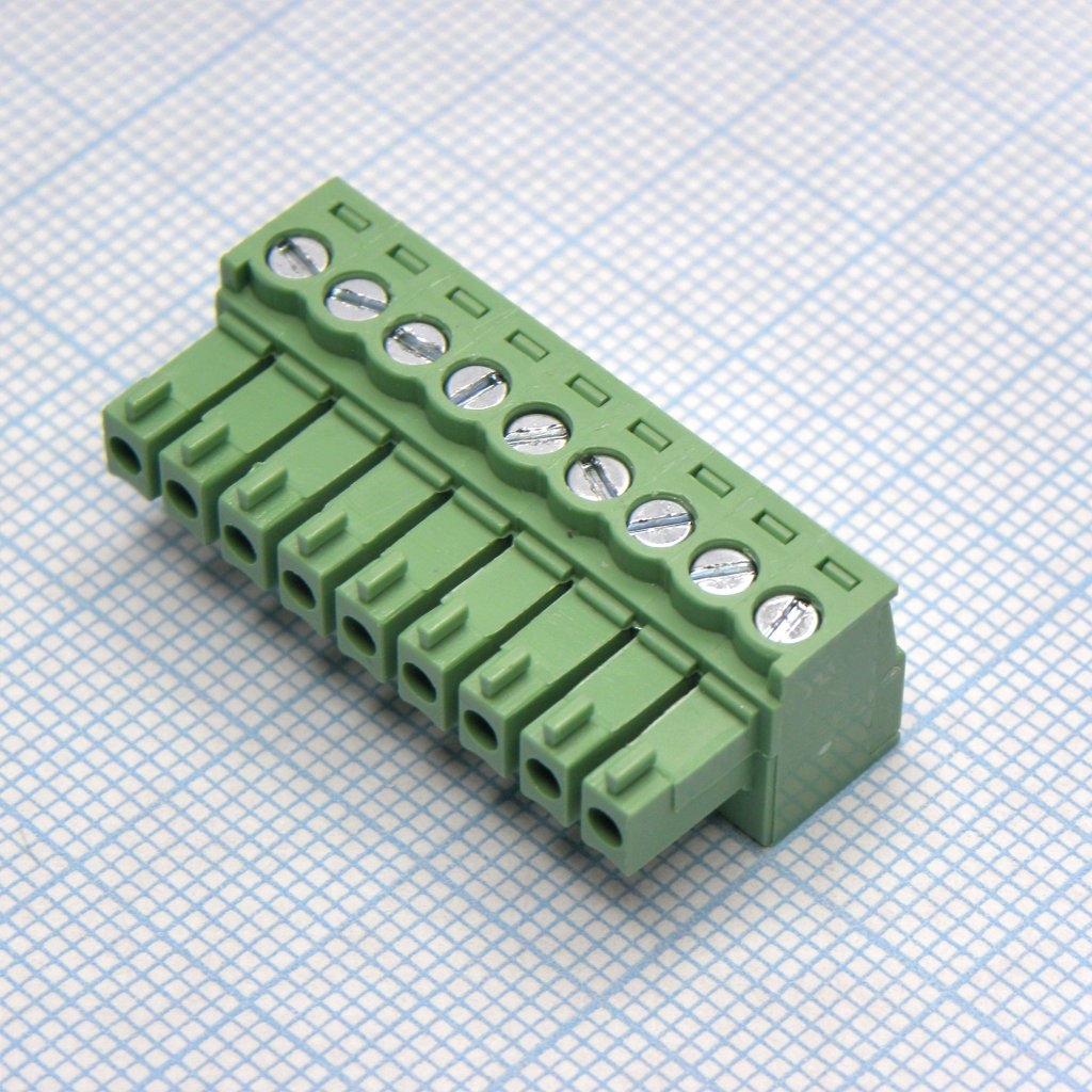15EDGK-3.5-09P-14-00A(H) - Разъемный клеммный блок, 9 контактов. Серия 15EDGK-3.5