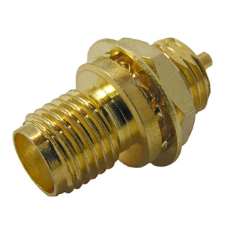 SMA-BJ GOLD - Разъём высокочастотный, гнездо SMA, крепление гайка, золотой