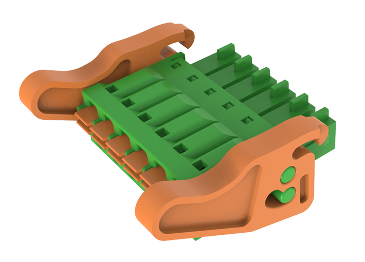 Розеточный разъем на кабель MC-RF3.5H23P-I-0001 - Розеточный разъем, прямой, на кабель, шаг: 3.5 мм, 23 полюса, фиксация провода Push-In исполнение: с поворотной защелкой, 160V, 8A, цвет: зеленый
