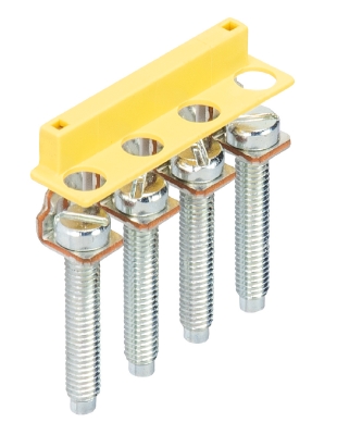 Соед. мостик IVB WKN6 TK-4 - Соединительная перемычка, винтовая, изолированная, 4 полюса, для клемм: WKN 6 TK... цвет: желтый