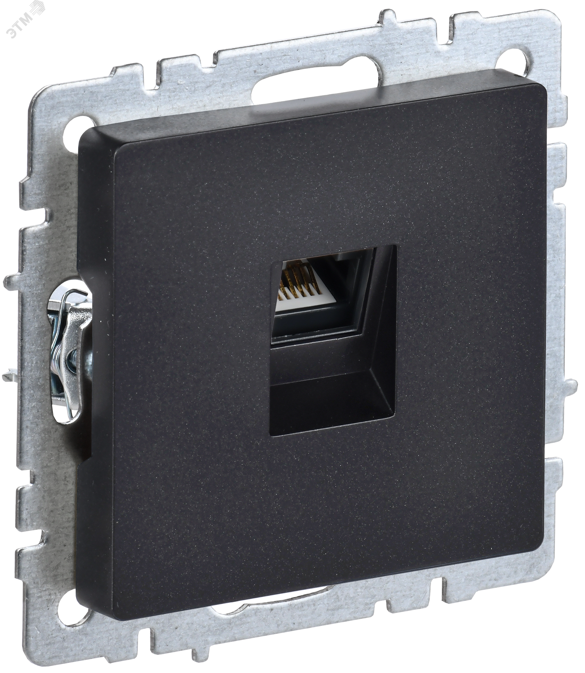 Розетка компьютерная СП RJ45 кат.5E BRITE РК10-БрЧ черн. BR-K10-1-K02