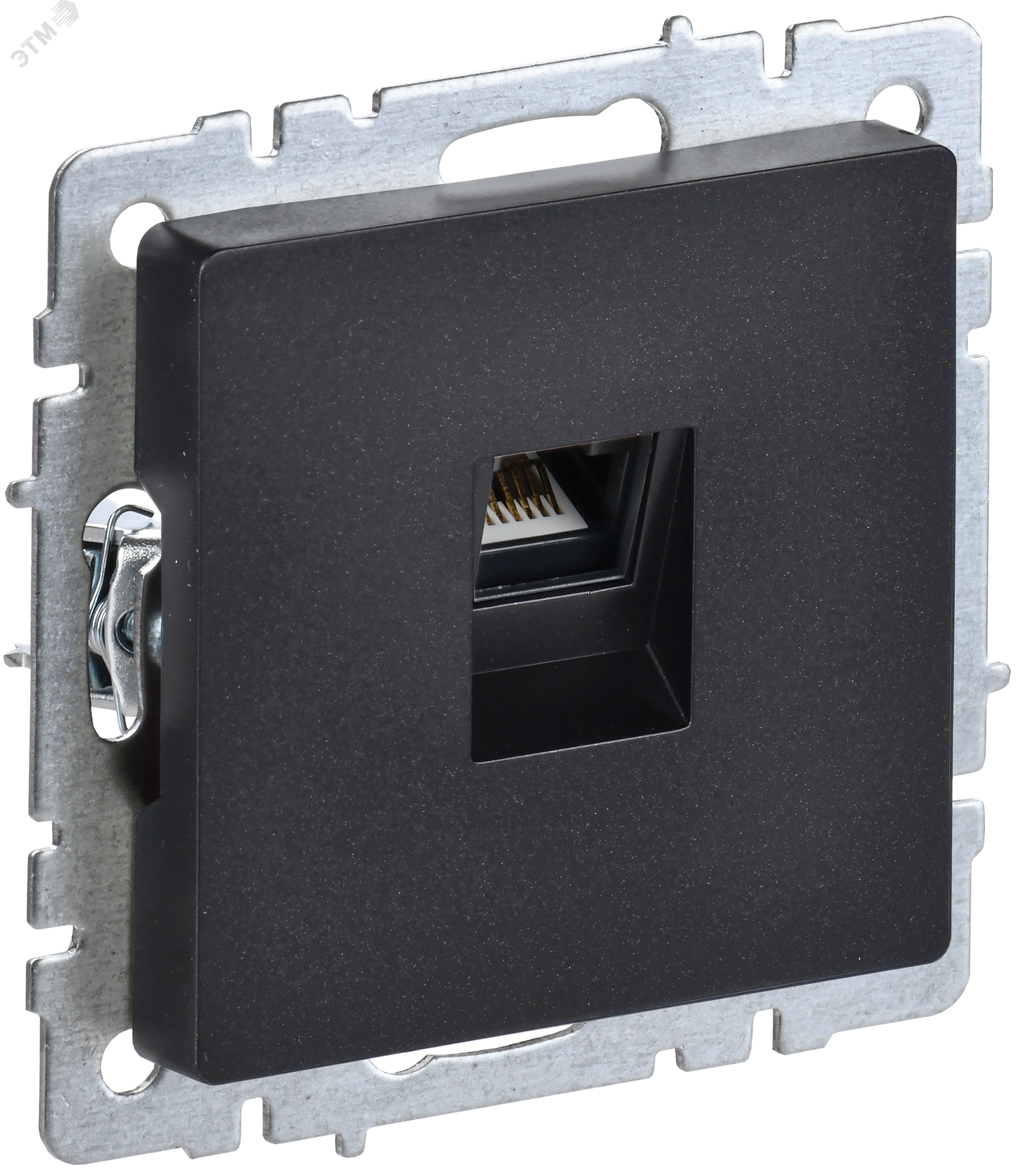 Розетка компьютерная СП RJ45 кат.5E BRITE РК10-БрЧ черн. BR-K10-1-K02