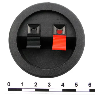 10-0040 / D 55 MM - Клеммник пружинный акустический, круглый 55 мм, 2 контакта