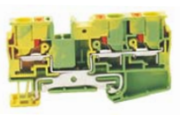 Заземляющая клемма UJ6-6/1X2JD - Заземляющая клемма, 3 точки подключения в клемме, тип фиксации провода: push-in, номинальное сечение: 6 мм кв., ширина: 8,2 мм, цвет: желто-зеленый, тип монтажа: DIN 35