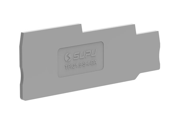 Торцевая крышка TPIO1.5-S-4-GY-EA - Торцевая крышка для клемм TPIO1.5-S-3…, цвет: серый