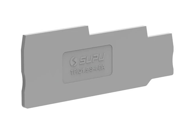 Торцевая крышка TPIO1.5-S-4-GY-EA - Торцевая крышка для клемм TPIO1.5-S-3…, цвет: серый