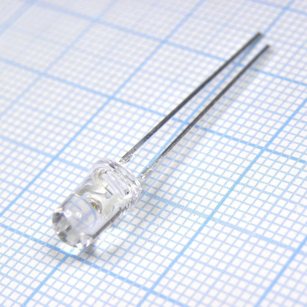 GNL-5013PGC - Светодиод 5мм/зеленый/525нм/5000-7000мкд/прозрачный/18°