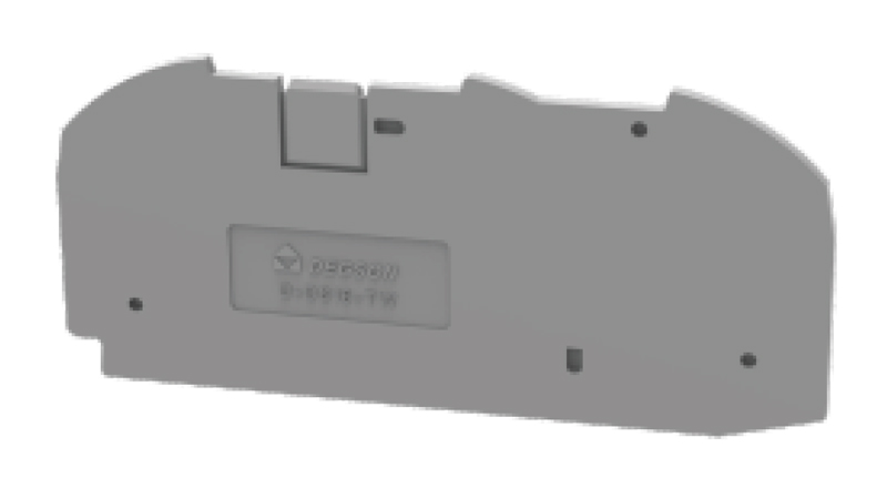 Торцевая крышка D-DS16-TW-01P-11 - Торцевая крышка, для клемм DS16-TW..., цвет: серый