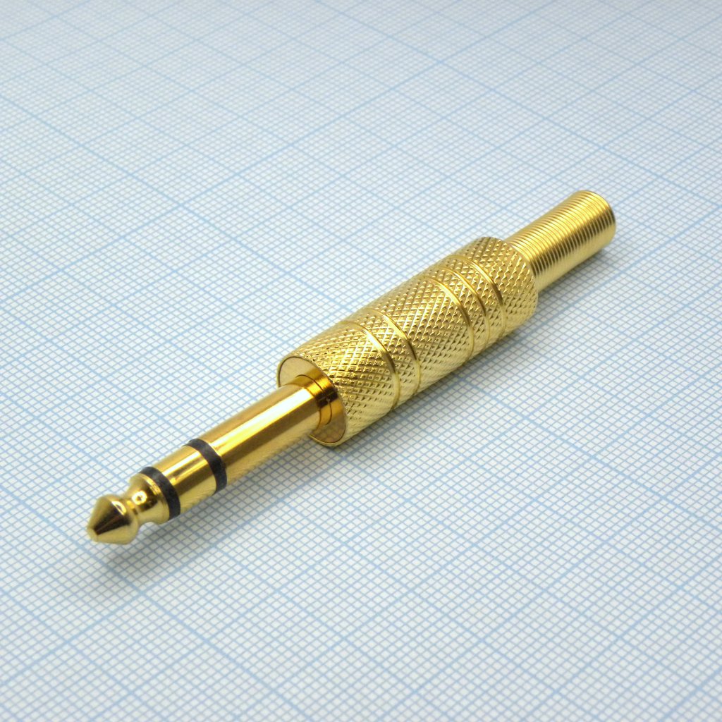 TRS 6.3 (plug)  2405 металл - Стерео аудио штекер 6.3 мм