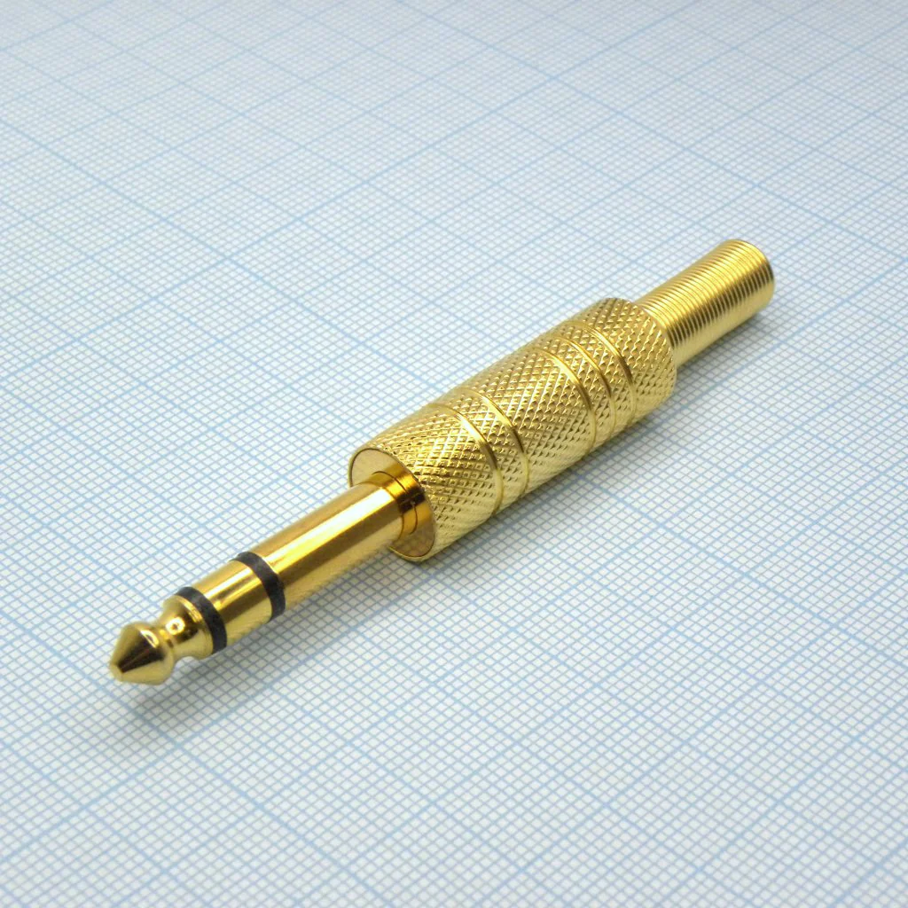 TRS 6.3 (plug)  2405 металл - Стерео аудио штекер 6.3 мм