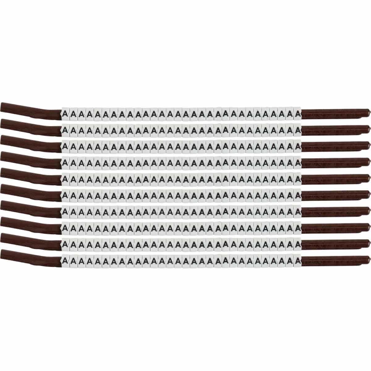 brd133910 - SCN-15-A клипсы белые, 300шт/упак, для провода 3,8-4,6мм диаметра, легенда A