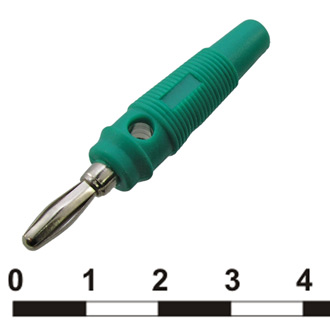 10-0074 GREEN - Штекер 10-0074 зеленый, винтовое крепление