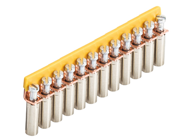 Соед. мостик IVB WK 4/D..- 12 - Соединительная перемычка, винтовая, неизолированная, 12 полюсов, для клемм: WK 4/D1/2U; WK 4/D2/2U, цвет: желтый